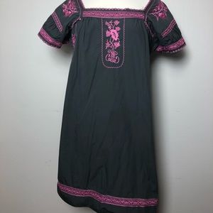 Gray w/ Pink Embroider Detail Tunic